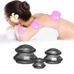 Ventuze de masaj corporal anticelulitic sau terapeutic, set 3 bucati Negre din silicon cod 25804
